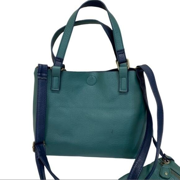 G.H. Bass & Co. Vegan Leather Purse and Zipper pouch reversible 90s bag - Picture 2 of 16